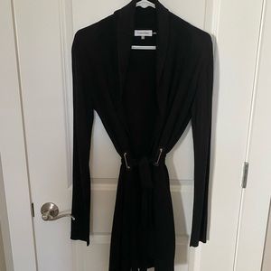 Calvin Klein Long Black Belted Sweater. Size Small. Perfect Condition. NWOT’s